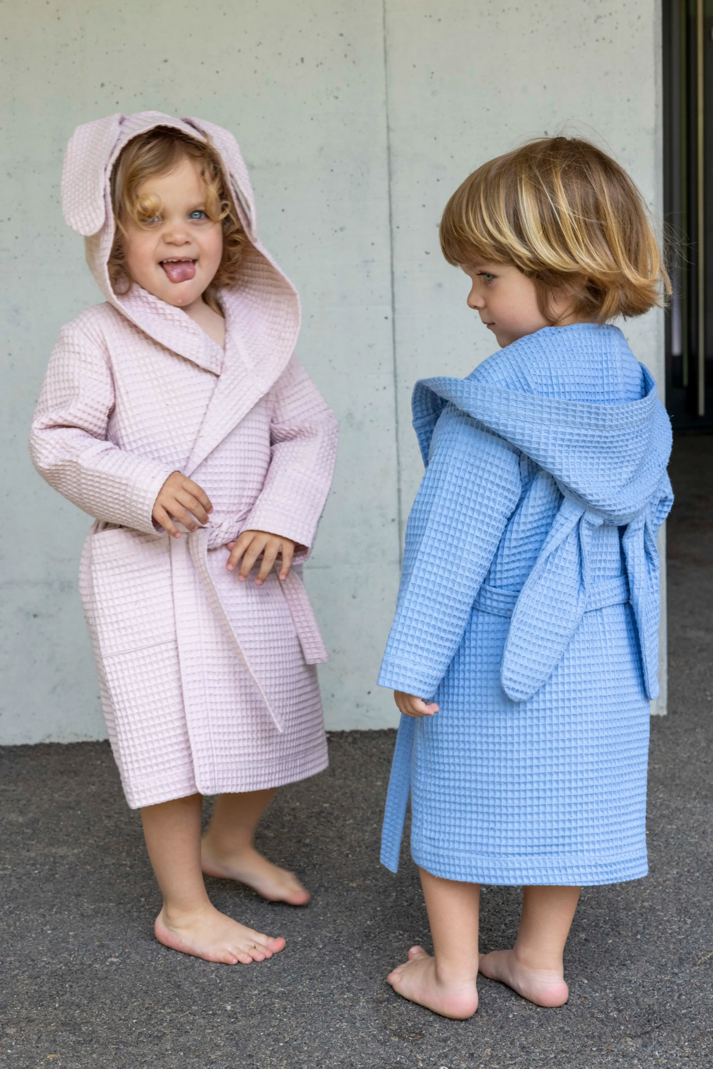 Bademantel & Handtuch Set - Blau