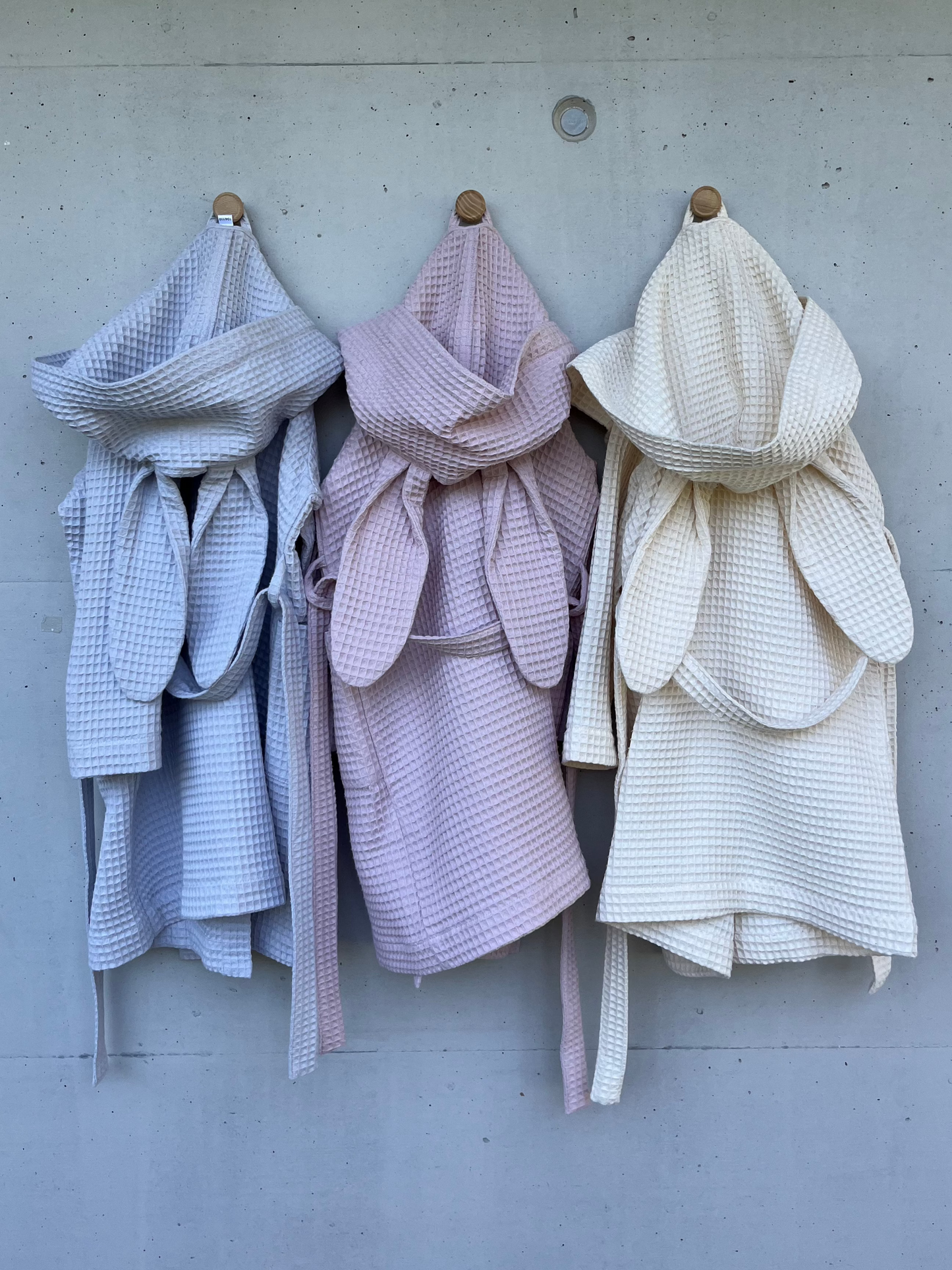 Bathrobe & Hand towel set - Cream