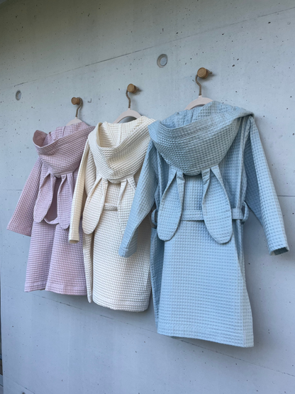 Bathrobe & Hand towel set - Cream