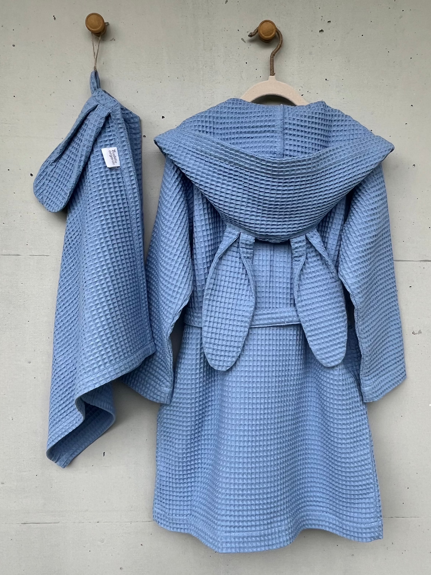 Bademantel & Handtuch Set - Blau